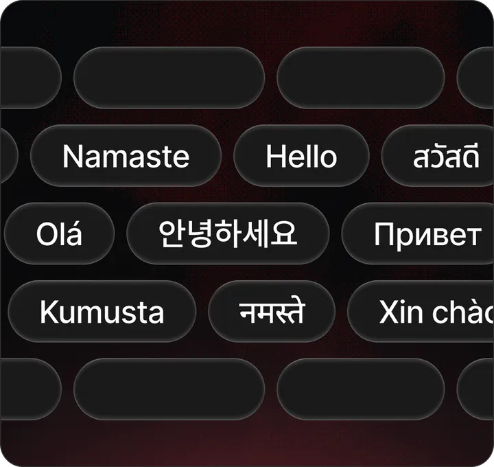 Multilingual Support Bubbles