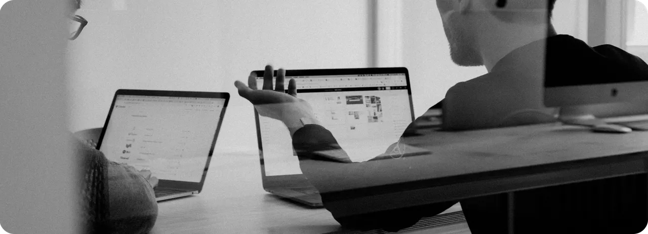 Team collaborating in a modern office environment